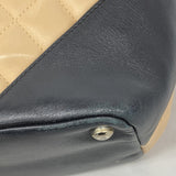 【6gd4032】シャネル トートバッグ カンボン ラムスキン ブラウン ブラック シルバー金具【中古】レディース