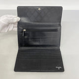 【6gd4033】シャネル 三つ折り長財布 ブリリアント パテントレザー ブラック シルバー金具【中古】レディース