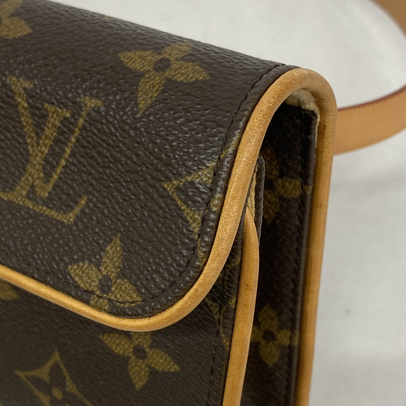 【6gd4036】ルイヴィトン ウエストバッグ モノグラム ポシェットフロランティーヌ M51855 ブラウン【中古】レディース