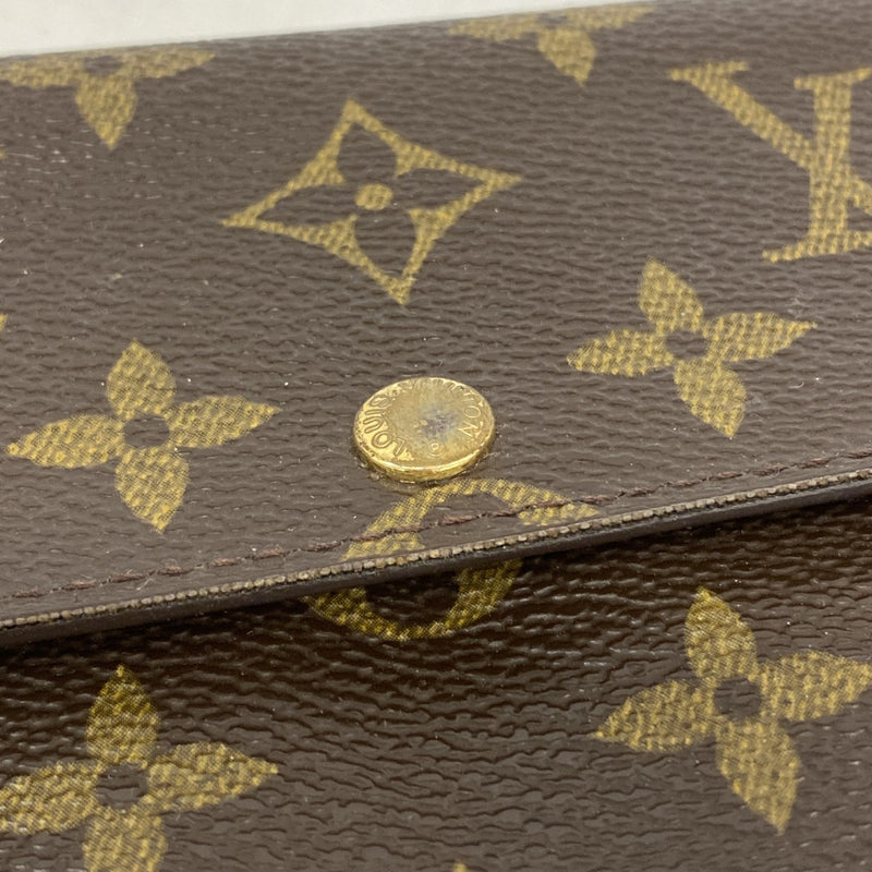 【6gd4039】ルイヴィトン 長財布 モノグラム ポシェットポルトモネクレディ M61725 ブラウン【中古】レディース