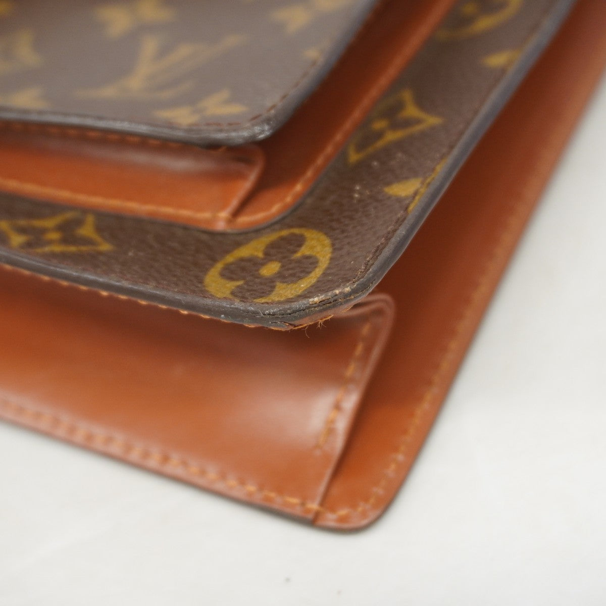 【6gd4046】ルイヴィトン ハンドバッグ モノグラム モンソー28 M51185 ブラウン【中古】レディース