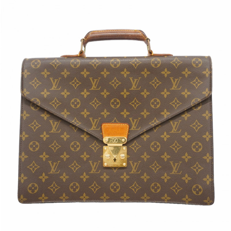 【6gd4047】ルイヴィトン ビジネスバッグ モノグラム セルヴィエットコンセイエ M53331 ブラウン【中古】メンズ