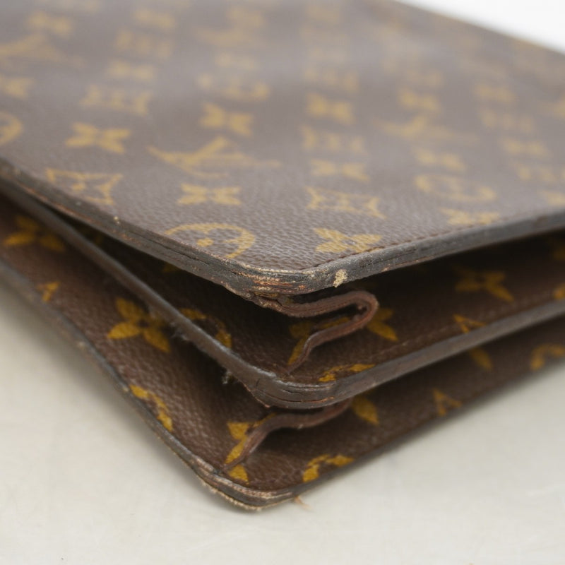 【6gd4047】ルイヴィトン ビジネスバッグ モノグラム セルヴィエットコンセイエ M53331 ブラウン【中古】メンズ