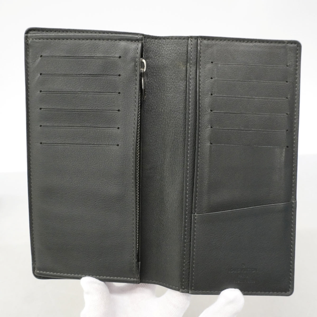 【6gd4061-k】ルイヴィトン 長財布 ポルトフォイユブラザ M58808 アントラシット【中古】メンズ