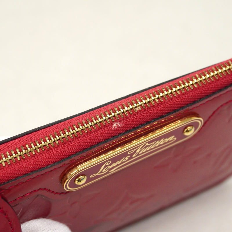 【6gd4063-k】ルイヴィトン コインケース ヴェルニ ポシェットクレNM M61466 ローズアンディアン【中古】レディース