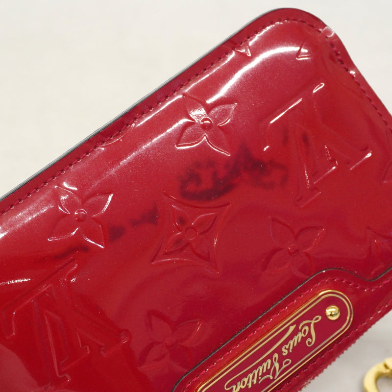 【6gd4063-k】ルイヴィトン コインケース ヴェルニ ポシェットクレNM M61466 ローズアンディアン【中古】レディース