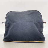 【6gd4067】エルメス ポーチ ボリードポーチ キャンバス ブラック シルバー金具【中古】レディース