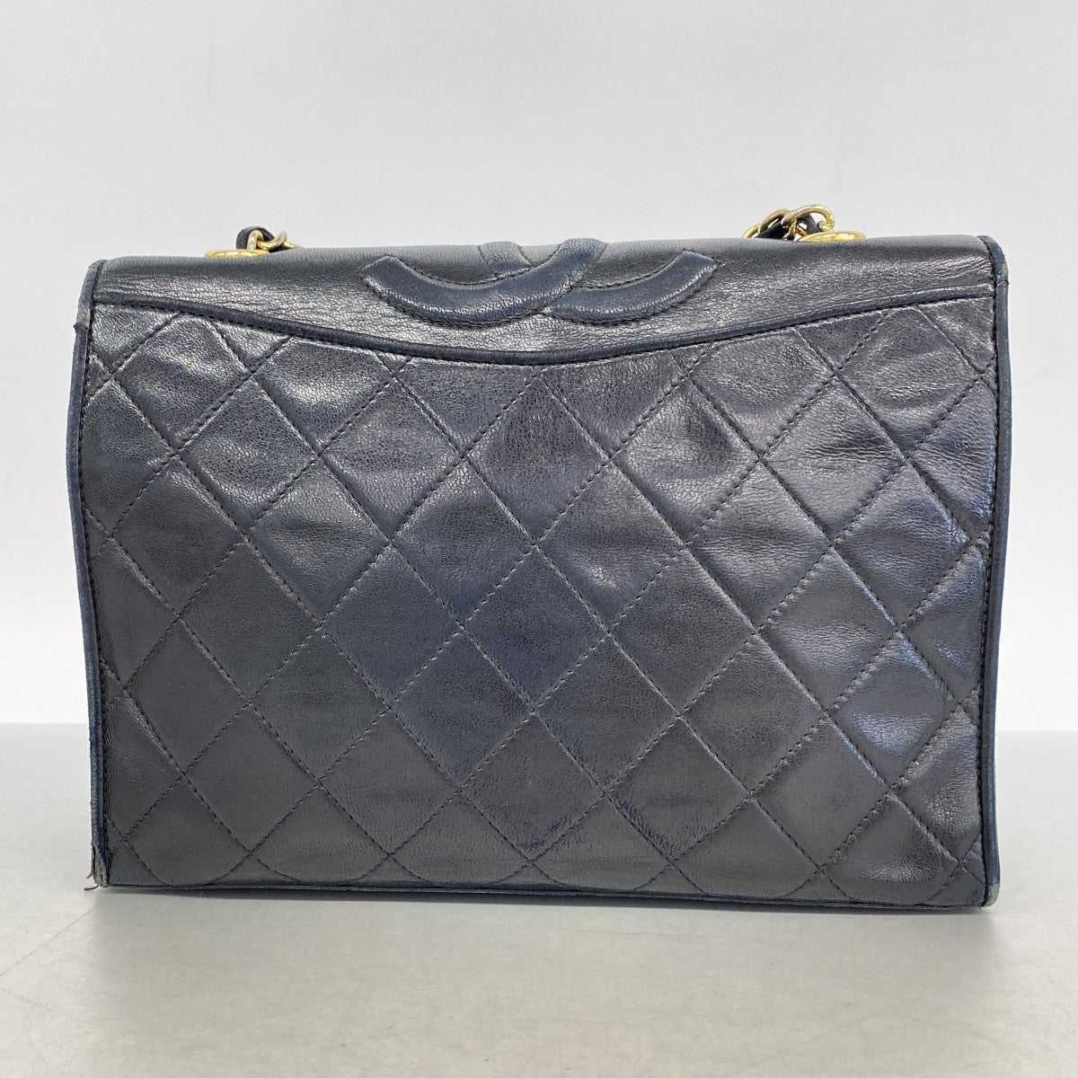【6gd4068】シャネル ショルダーバッグ マトラッセ チェーンショルダー ラムスキン ブラック ゴールド金具【中古】レディース