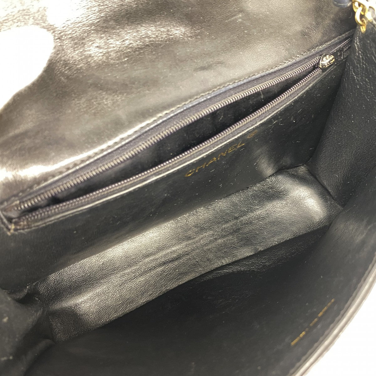 【6gd4068】シャネル ショルダーバッグ マトラッセ チェーンショルダー ラムスキン ブラック ゴールド金具【中古】レディース
