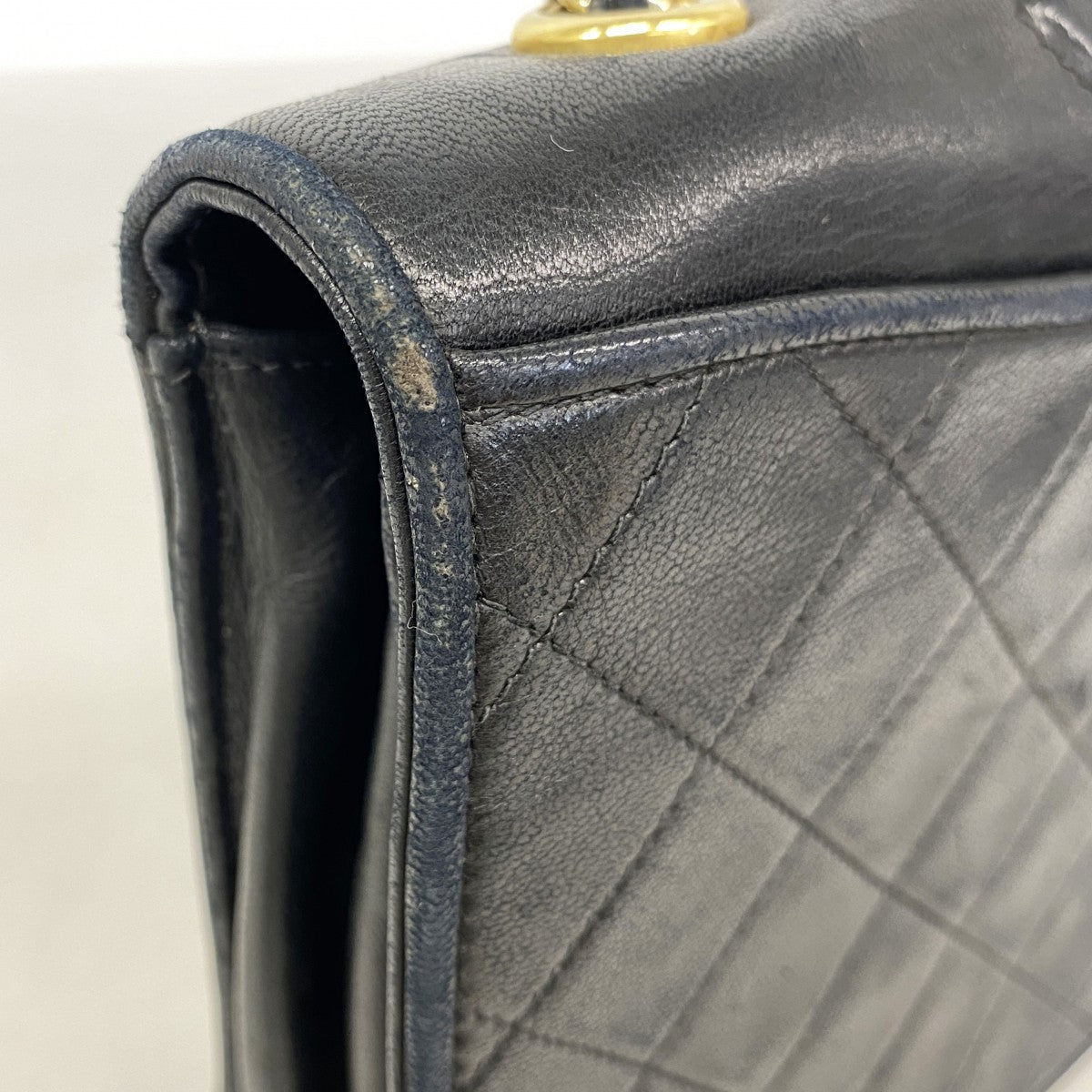 【6gd4068】シャネル ショルダーバッグ マトラッセ チェーンショルダー ラムスキン ブラック ゴールド金具【中古】レディース