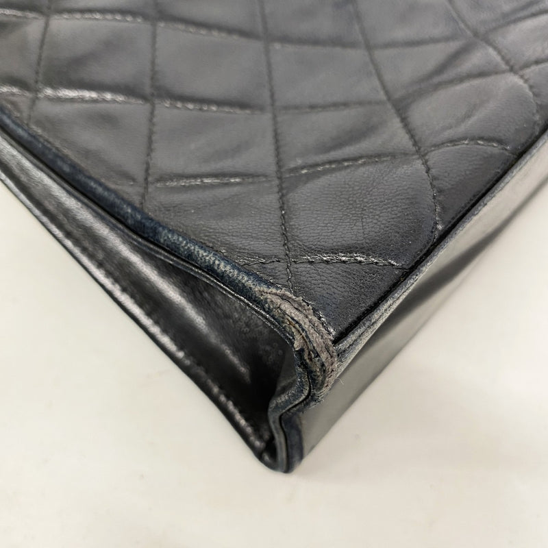 【6gd4068】シャネル ショルダーバッグ マトラッセ チェーンショルダー ラムスキン ブラック ゴールド金具【中古】レディース