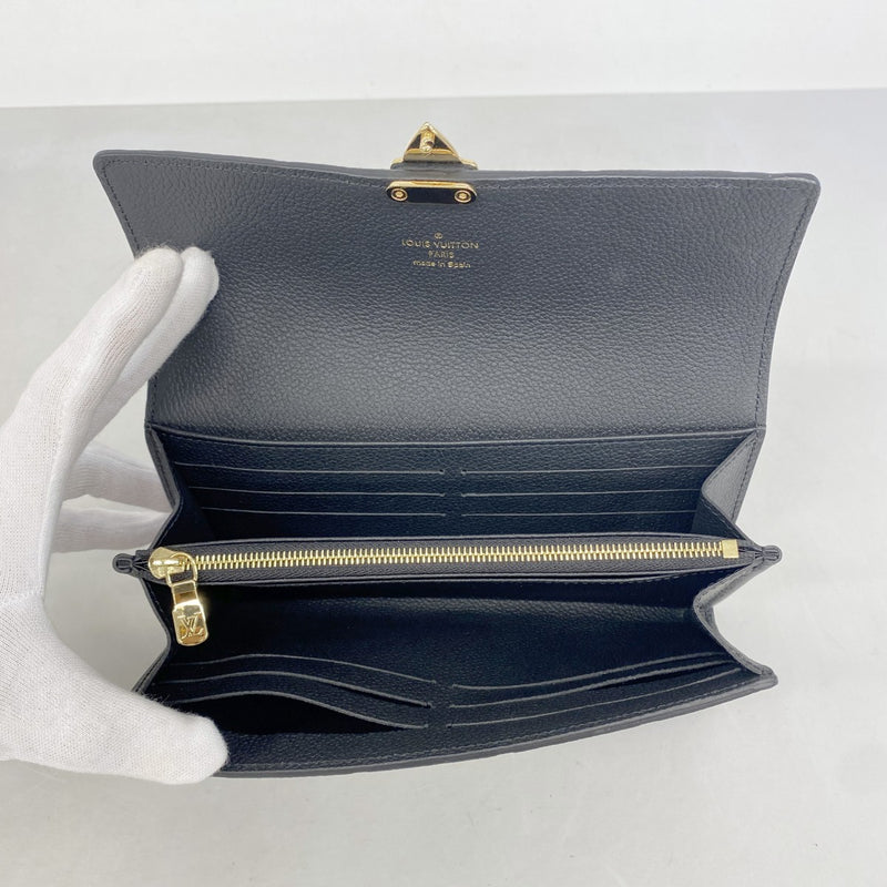 【6gd4082】ルイヴィトン 長財布 モノグラム・アンプラント ポルトフォイユサラメティス M82638 ノワール【中古】レディース