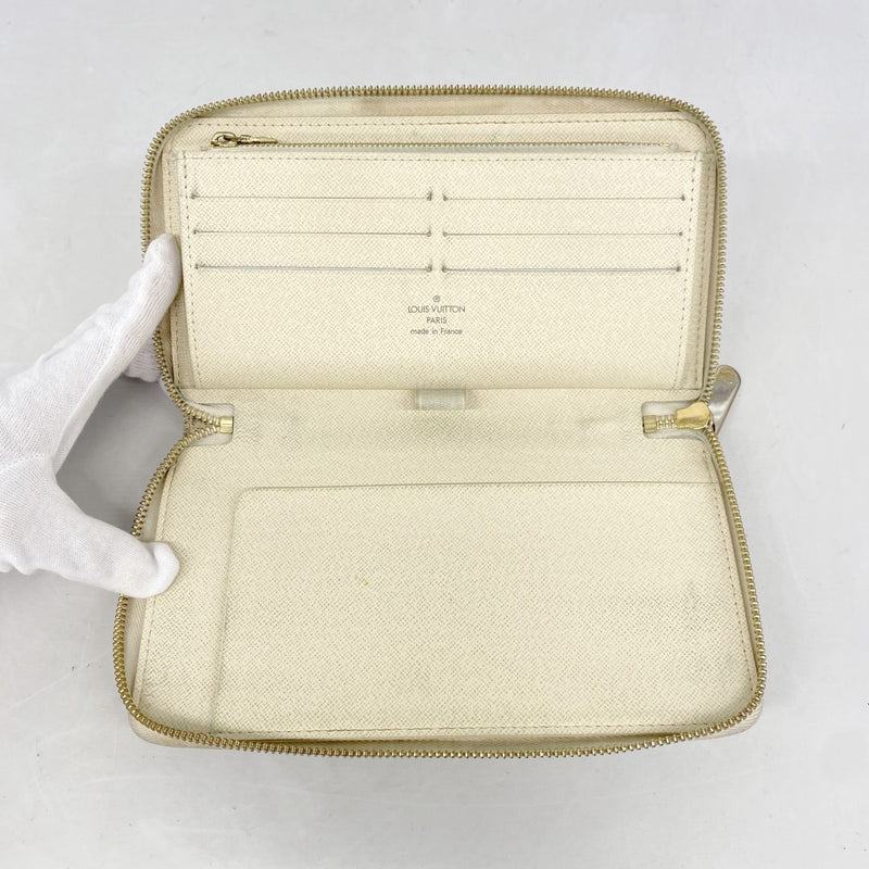 【6gd4084】ルイヴィトン 長財布 ダミエ・アズール ジッピーオーガナイザー N60012 ホワイト【中古】レディース
