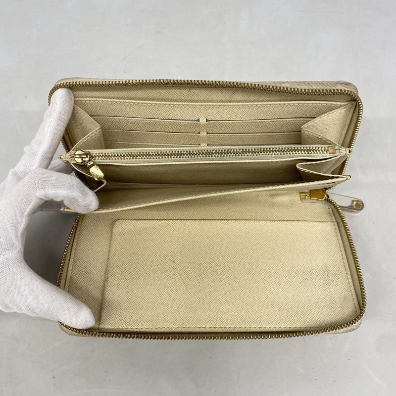 【6gd4084】ルイヴィトン 長財布 ダミエ・アズール ジッピーオーガナイザー N60012 ホワイト【中古】レディース