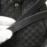 【6gd4086-k】グッチ ハンドバッグ マイクログッチシマ 449654 レザー ブラック シャンパンゴールド金具 2wayバッグ【中古】レディース