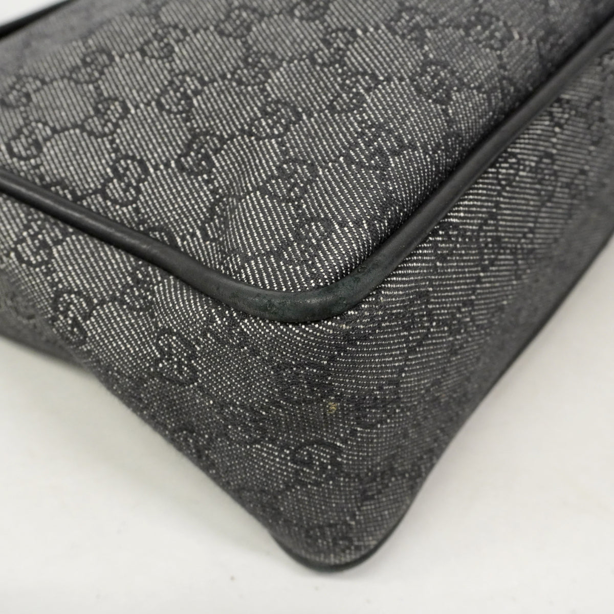 【6gd4087-k】グッチ トートバッグ 92731 デニム グレー ゴールド金具【中古】レディース