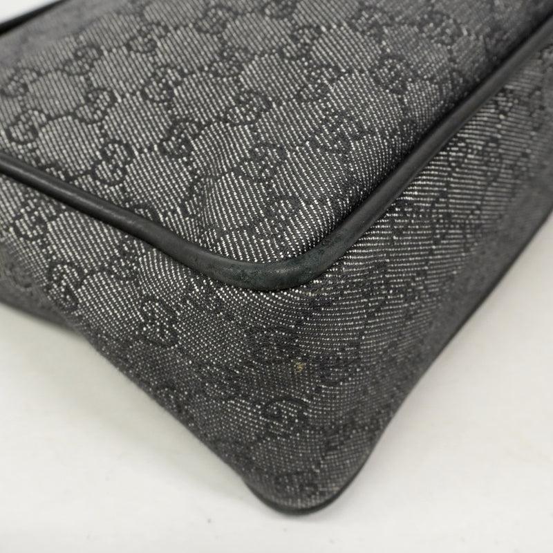 【6gd4087-k】グッチ トートバッグ 92731 デニム グレー ゴールド金具【中古】レディース