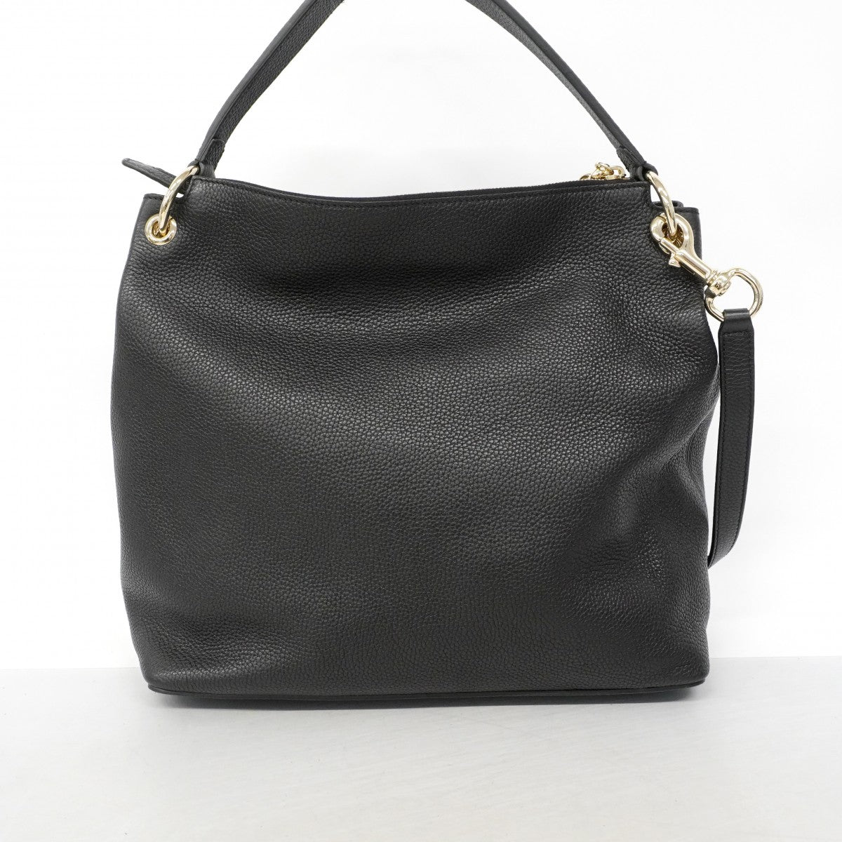 【6gd4088-k】グッチ ショルダーバッグ ソーホー 536194 レザー ブラック シャンパンゴールド金具【中古】レディース