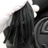 【6gd4088-k】グッチ ショルダーバッグ ソーホー 536194 レザー ブラック シャンパンゴールド金具【中古】レディース