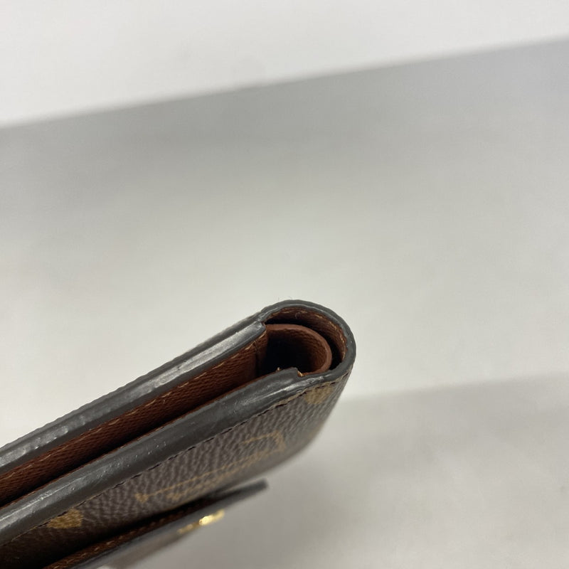【6gd4108】ルイヴィトン 三つ折り財布 モノグラム ポルトフォイユヴィクトリーヌ M62472 ブラウン【中古】レディース