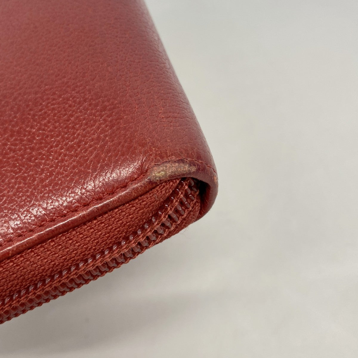 【6gd4110】シャネル 長財布 カメリア レザー レッド シルバー金具【中古】レディース
