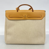 【6gd4111】エルメス ハンドバッグ エールバッグMM トワルGM ナチュラル シルバー金具 □G刻印 2wayバッグ【中古】レディース