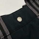 【6gd4128-k】エルメス トートバッグ フールトゥMM キャンバス ブラック シルバー金具【中古】メンズ レディース ユニセックス