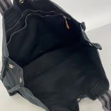 【6gd4128-k】エルメス トートバッグ フールトゥMM キャンバス ブラック シルバー金具【中古】メンズ レディース ユニセックス