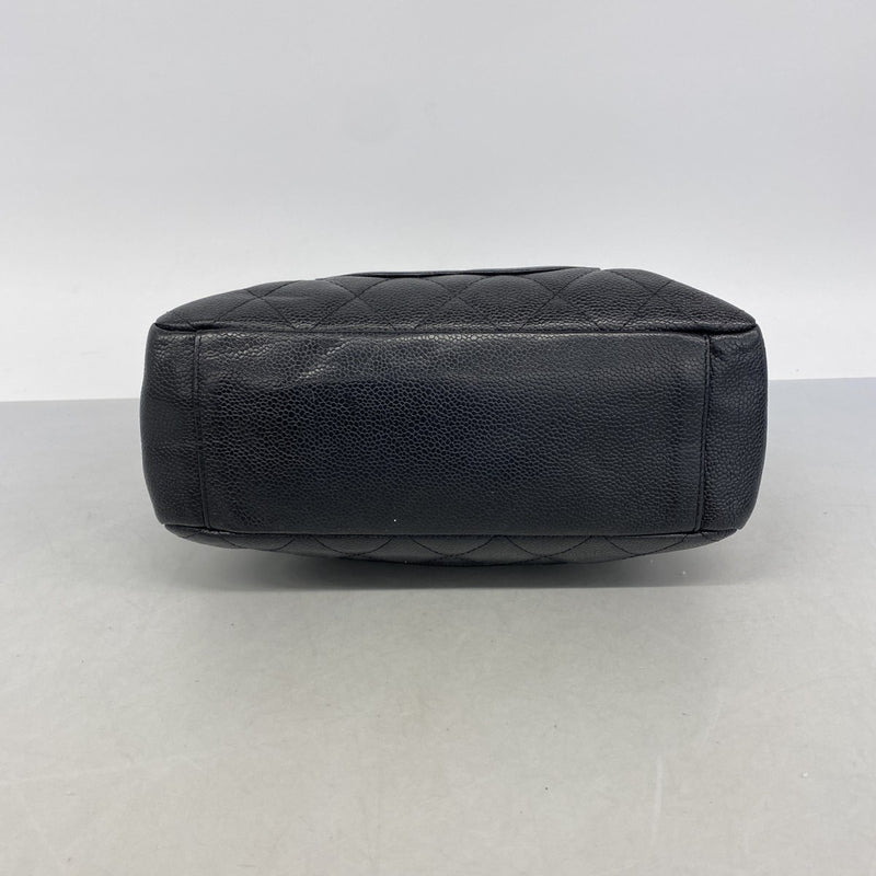 【6gd4129-k】シャネル トートバッグ マトラッセ チェーンショルダー キャビアスキン ブラック ゴールド金具【中古】レディース