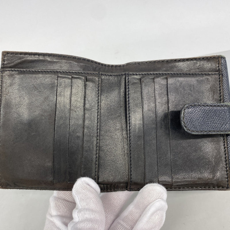 【6gd4130-k】シャネル 財布 キャビアスキン ブラック ゴールド金具【中古】レディース