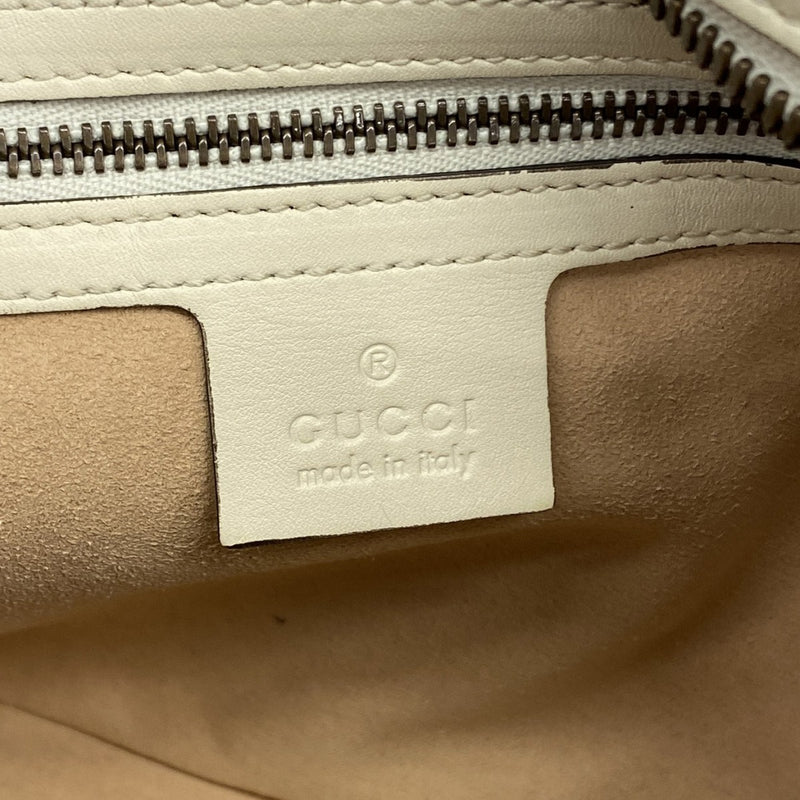 【6gd4132-k】グッチ ショルダーバッグ GGマーモント 443499 レザー ホワイト ゴールド金具【中古】レディース
