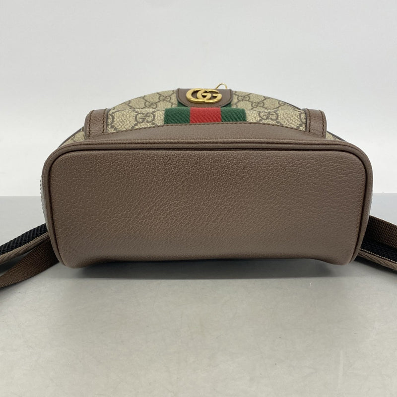 【6gd4133-k】グッチ リュック・デイパック オフィディア 547965 PVC ブラウン ゴールド金具【中古】レディース