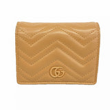 【6gd4134-k】グッチ 財布 GGマーモント 466492 レザー ブラウン シルバー金具【中古】レディース