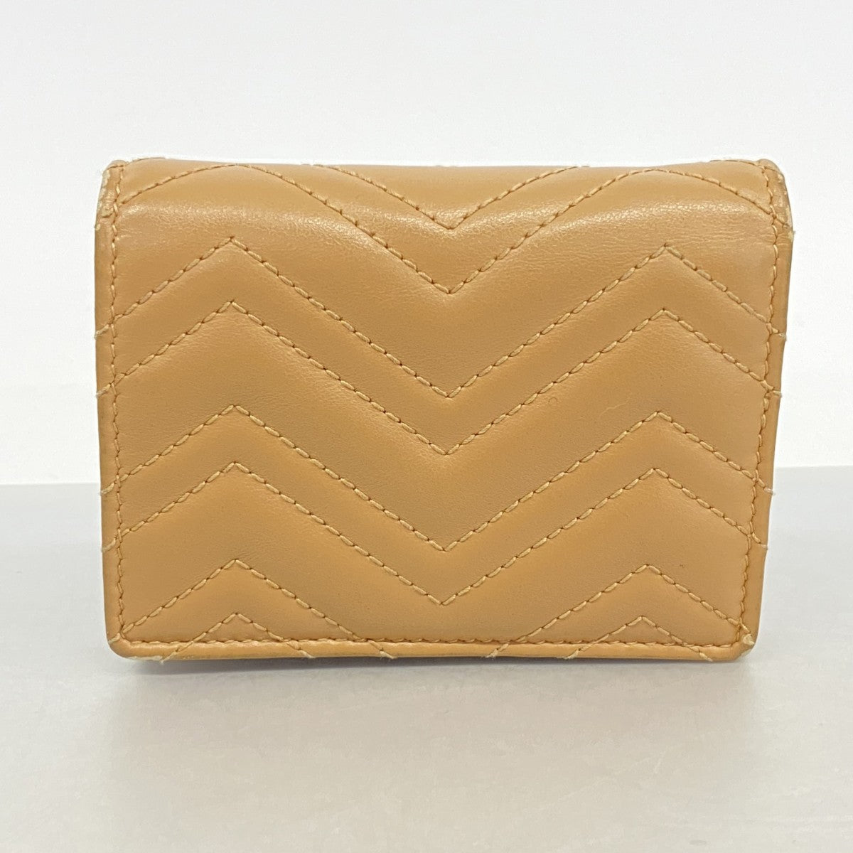 【6gd4134-k】グッチ 財布 GGマーモント 466492 レザー ブラウン シルバー金具【中古】レディース