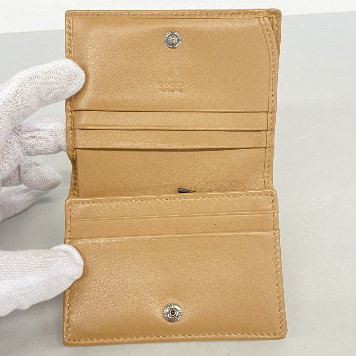 【6gd4134-k】グッチ 財布 GGマーモント 466492 レザー ブラウン シルバー金具【中古】レディース