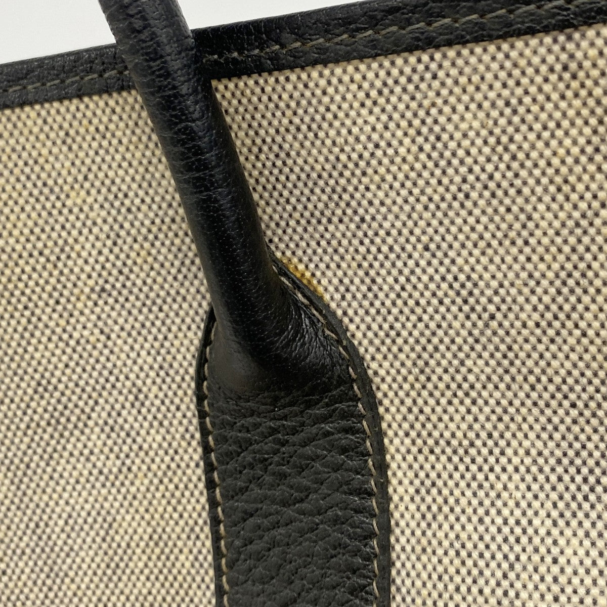 【6gd4176】エルメス トートバッグ ガーデンパーティPM トワルアッシュ ブラック シルバー金具 D刻印【中古】レディース