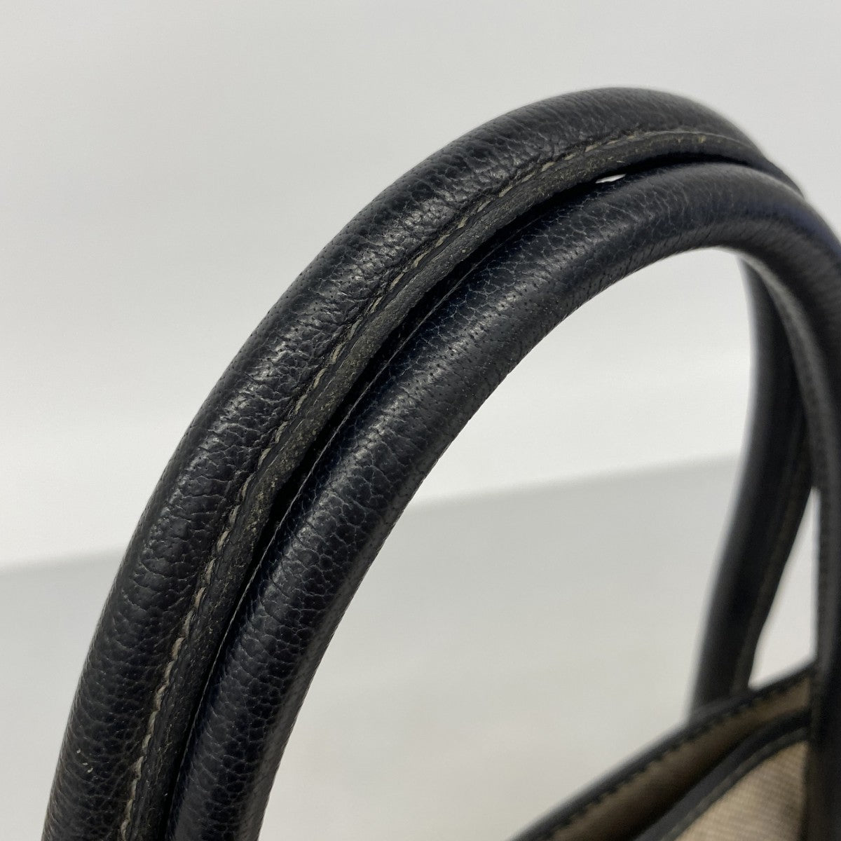 【6gd4176】エルメス トートバッグ ガーデンパーティPM トワルアッシュ ブラック シルバー金具 D刻印【中古】レディース