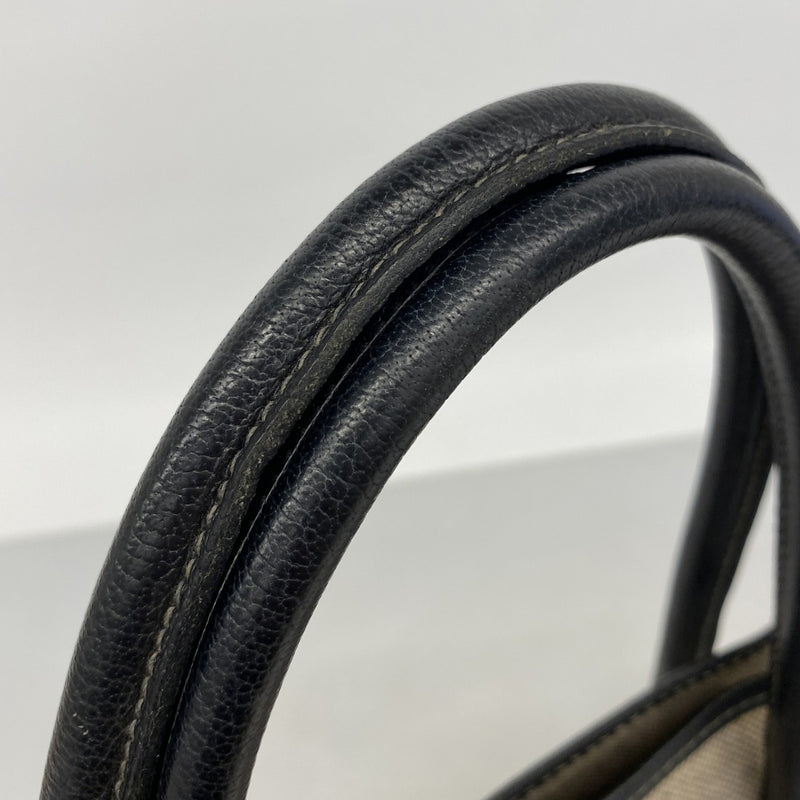 【6gd4176】エルメス トートバッグ ガーデンパーティPM トワルアッシュ ブラック シルバー金具 D刻印【中古】レディース