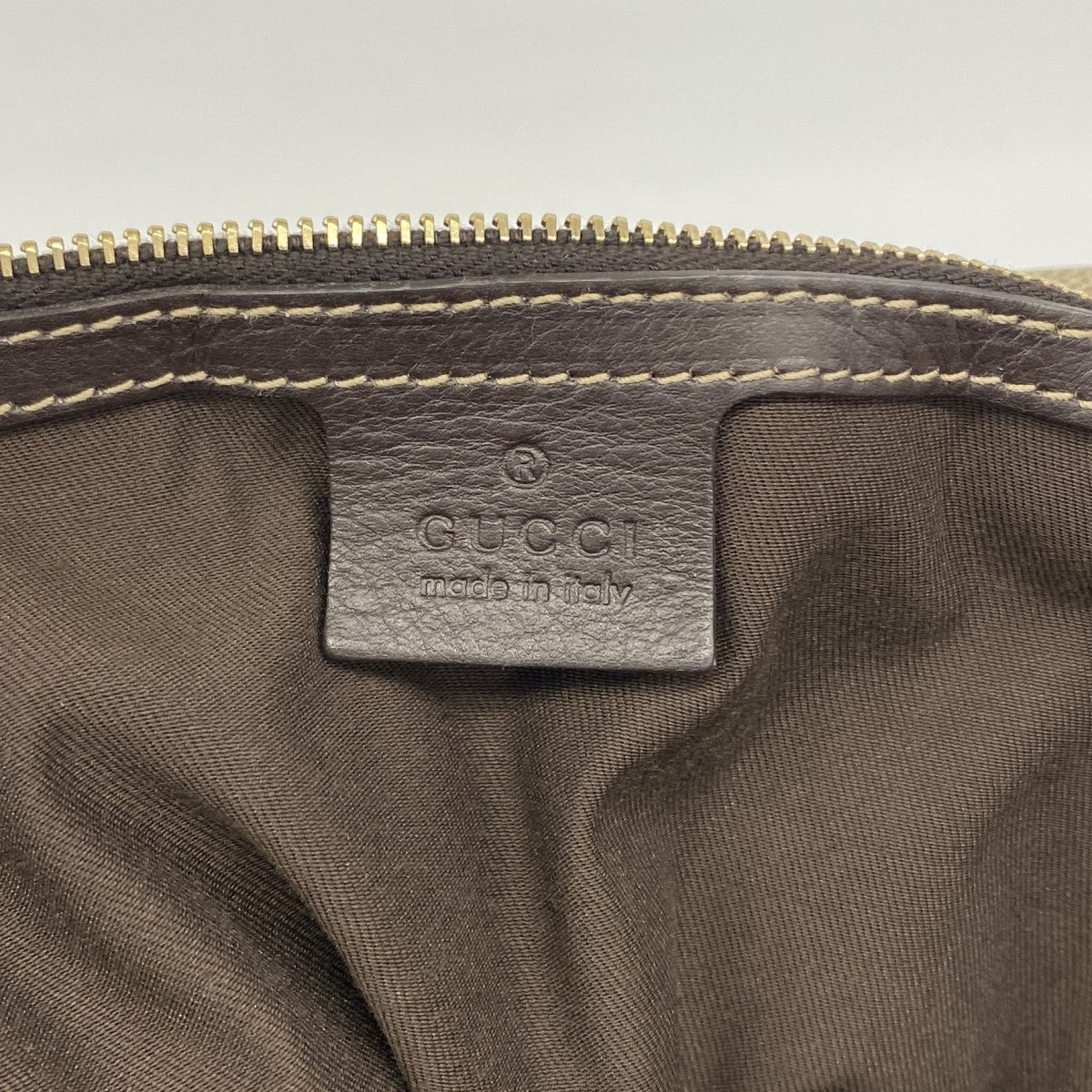 【6gd4177】グッチ トートバッグ GGクリスタル 223963 コーティングキャンバス ベージュ ブラウン シャンパンゴールド金具【中古】レディース