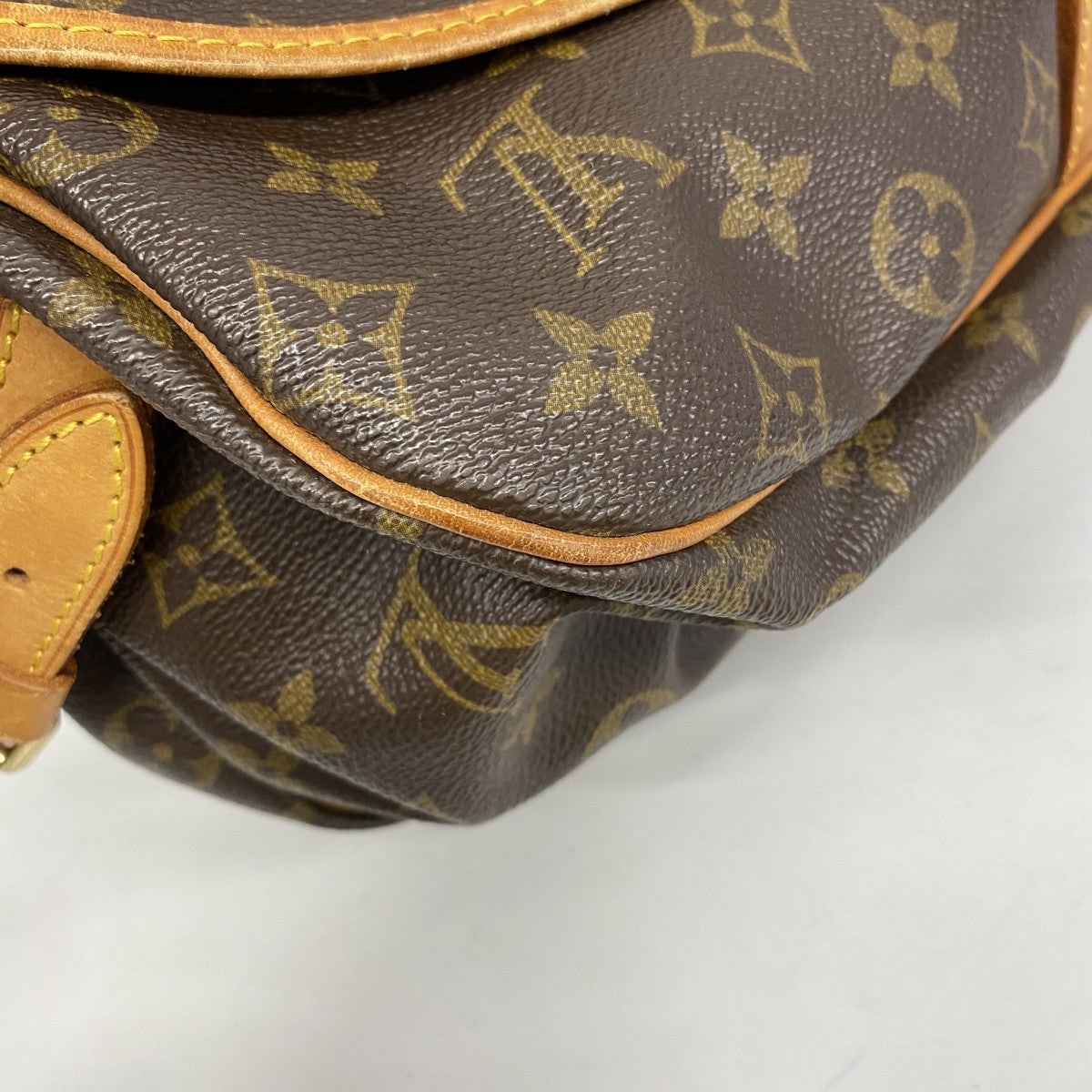 【6gd4179】ルイヴィトン ショルダーバッグ モノグラム ソミュール35 M42254 ブラウン【中古】レディース