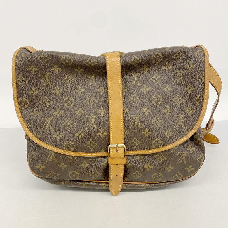 【6gd4179】ルイヴィトン ショルダーバッグ モノグラム ソミュール35 M42254 ブラウン【中古】レディース