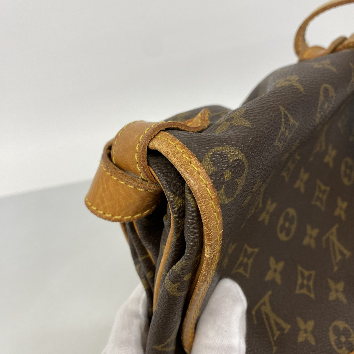 【6gd4179】ルイヴィトン ショルダーバッグ モノグラム ソミュール35 M42254 ブラウン【中古】レディース