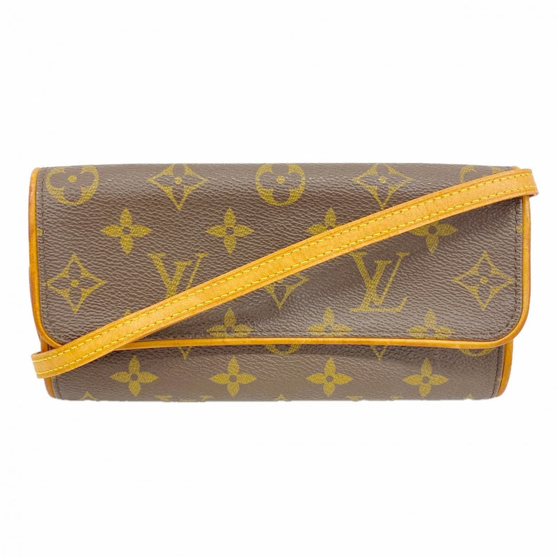 【6gd4182】ルイヴィトン ショルダーバッグ モノグラム ポシェットツインPM M51854 ブラウン【中古】レディース