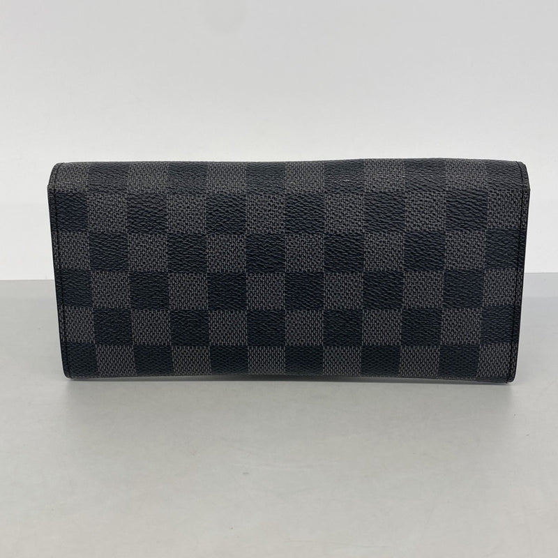 【6gd4185】ルイヴィトン 長財布 ダミエ・グラフィット ポルトフォイユロンモデュラブル N63084 ブラック【中古】メンズ
