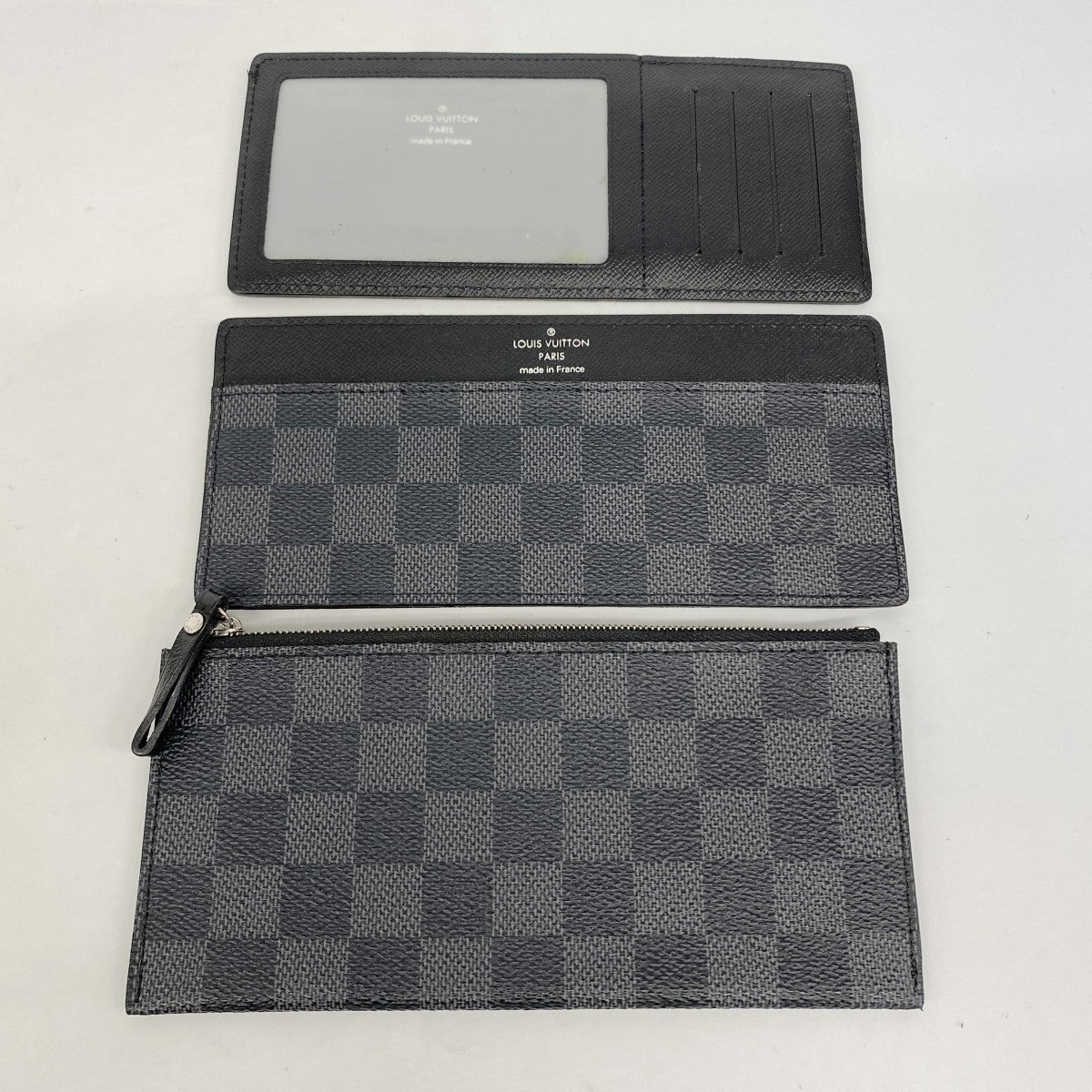 【6gd4185】ルイヴィトン 長財布 ダミエ・グラフィット ポルトフォイユロンモデュラブル N63084 ブラック【中古】メンズ
