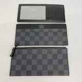 【6gd4185】ルイヴィトン 長財布 ダミエ・グラフィット ポルトフォイユロンモデュラブル N63084 ブラック【中古】メンズ