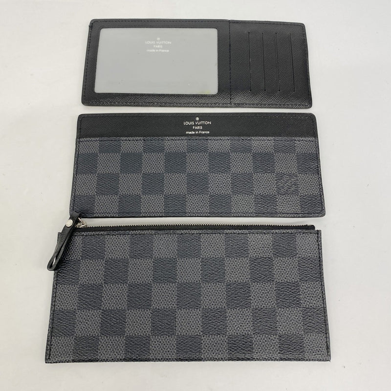 【6gd4185】ルイヴィトン 長財布 ダミエ・グラフィット ポルトフォイユロンモデュラブル N63084 ブラック【中古】メンズ