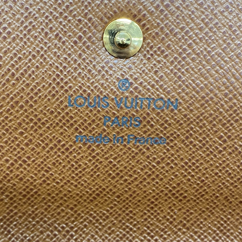 【6gd4196】ルイヴィトン 長財布 モノグラム ポシェットポルトモネクレディ M61726 ブラウン【中古】レディース