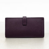 【6gd4210】エルメス 長財布 ベアンスフレヴェルソ ヴォーエプソン レザン/アネモネ ゴールド金具 Y刻印【中古】レディース