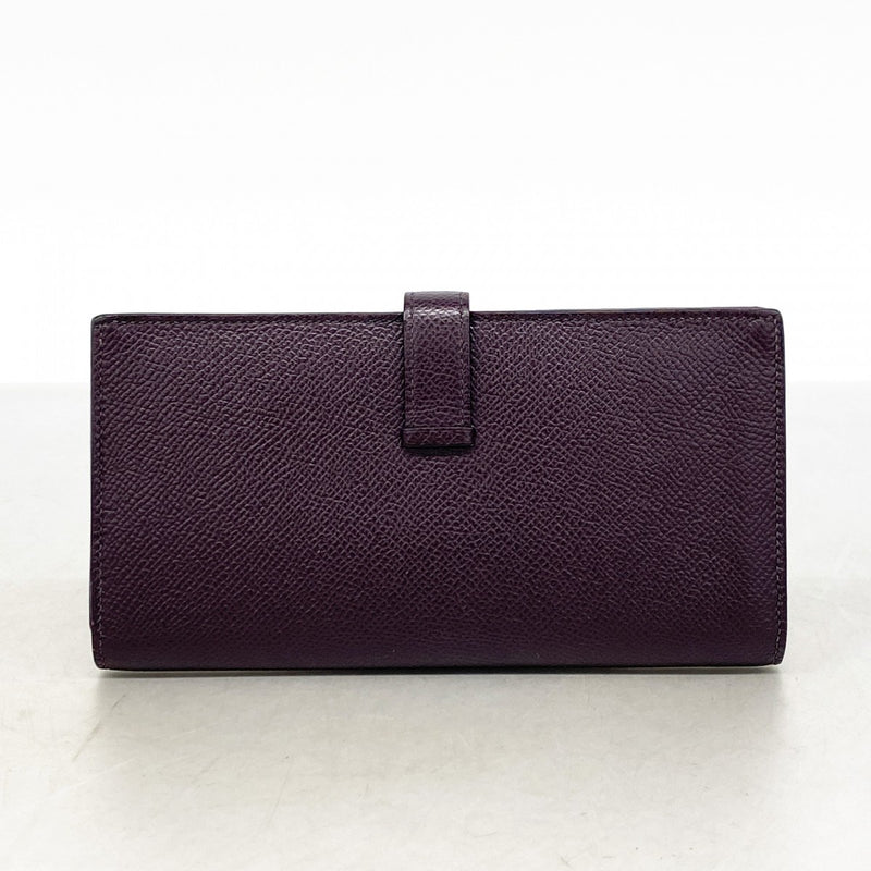 【6gd4210】エルメス 長財布 ベアンスフレヴェルソ ヴォーエプソン レザン/アネモネ ゴールド金具 Y刻印【中古】レディース